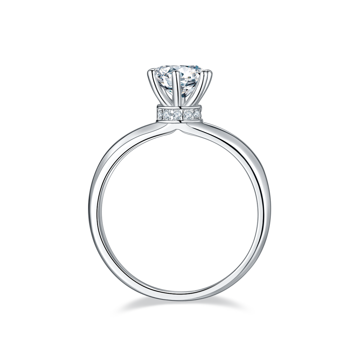 Straight Arm Claw-set Necklace