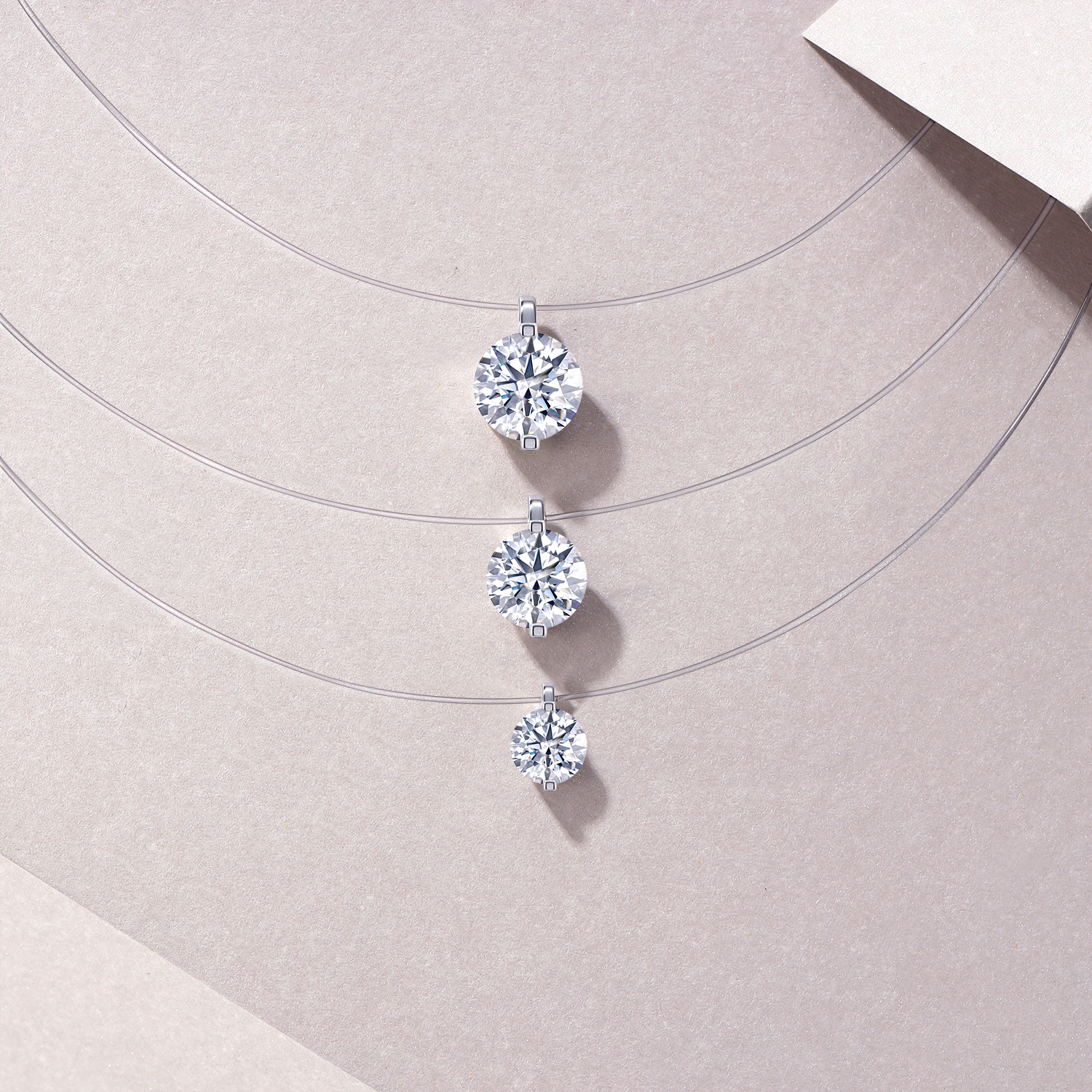 Lock Bone Chain Fish Line Pendant