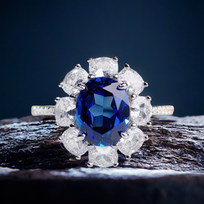 Hot Selling Jewelry S925 Sterling Silver Ring for Women High-end Full Diamond Band