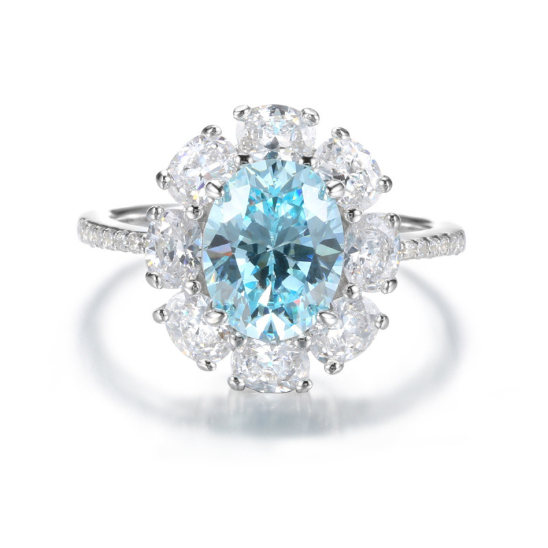 Hot Selling Jewelry S925 Sterling Silver Ring for Women High-end Full Diamond Band