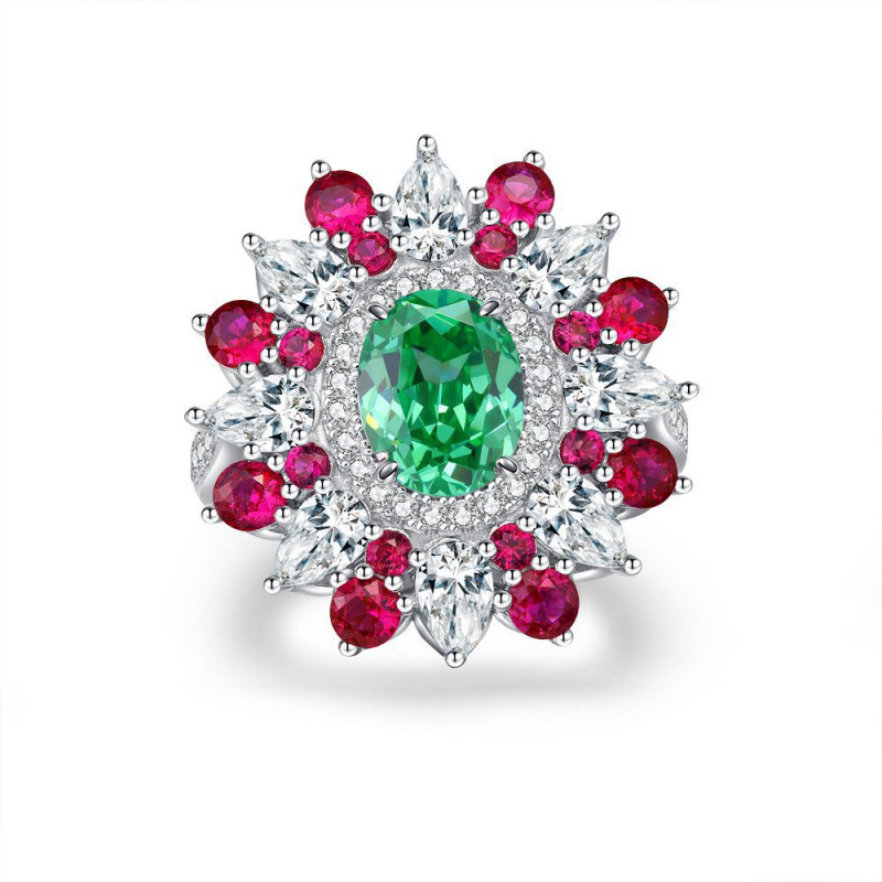 S925 Sterling Silver Flower Ring for Women