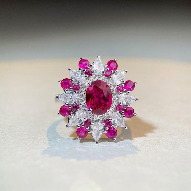 Creative Zircon Ring S925 Sterling Silver Luxury Inlaid Ring Jewelry New Arrival Personality Wholesale