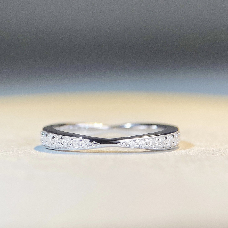 S925 Sterling Silver Ring for Women, Stackable Band, Multiple Wearing Styles, Niche Design, Simple and Elegant
