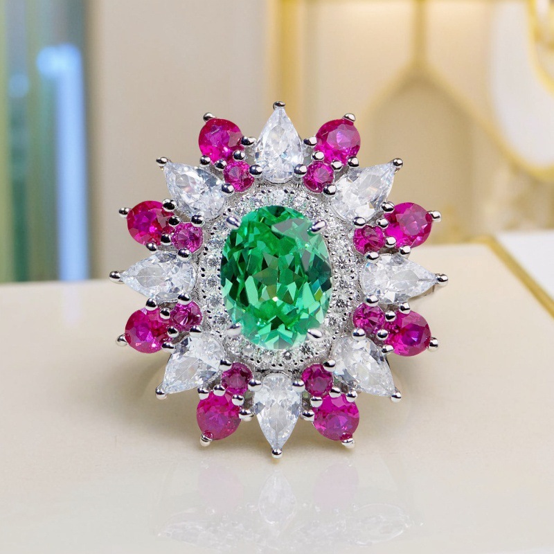 S925 Sterling Silver Flower Ring for Women