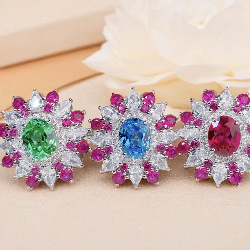 S925 Sterling Silver Flower Ring for Women