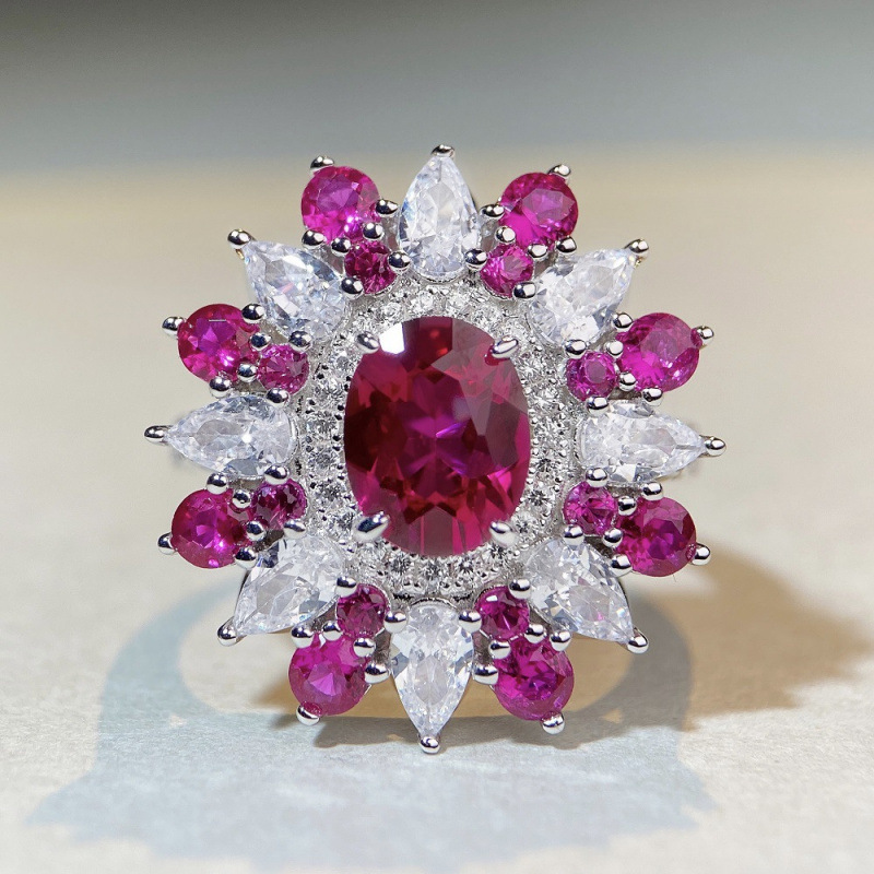 Creative Zircon Ring S925 Sterling Silver Luxury Inlaid Ring Jewelry New Arrival Personality Wholesale