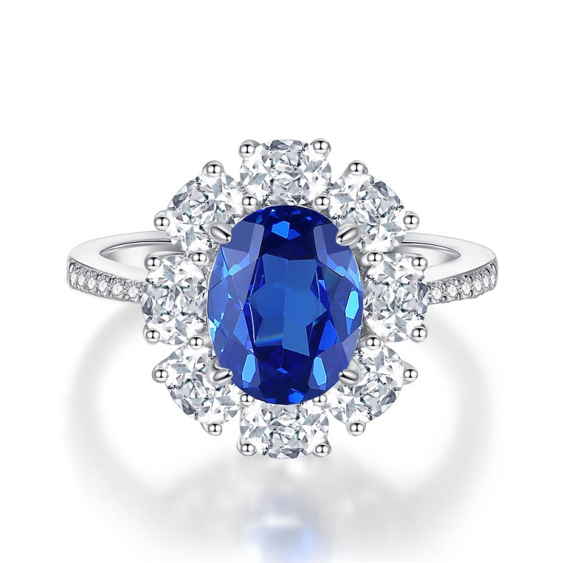 Hot Selling Jewelry S925 Sterling Silver Ring for Women High-end Full Diamond Band