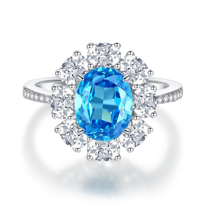 Hot Selling Jewelry S925 Sterling Silver Ring for Women High-end Full Diamond Band