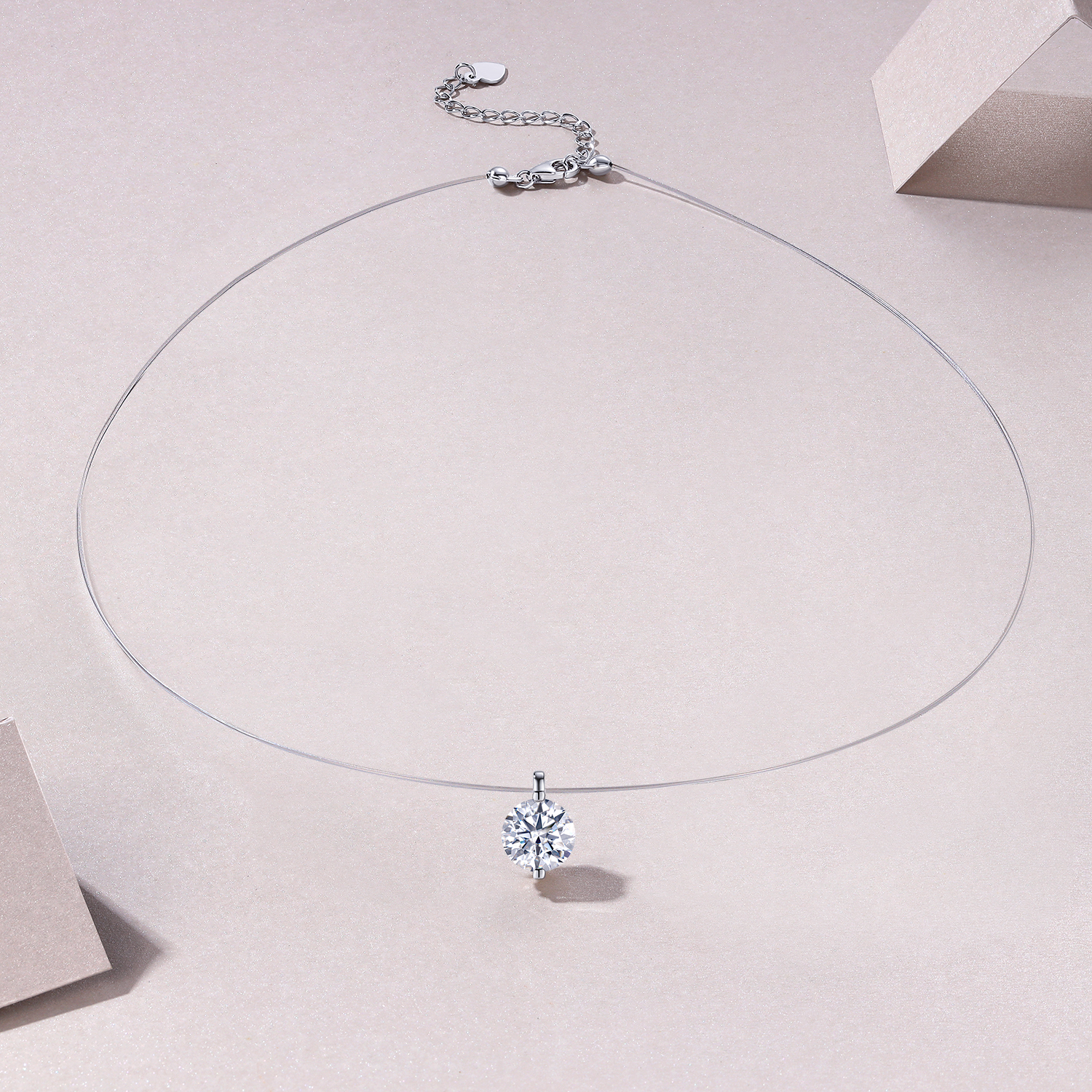 Lock Bone Chain Fish Line Pendant