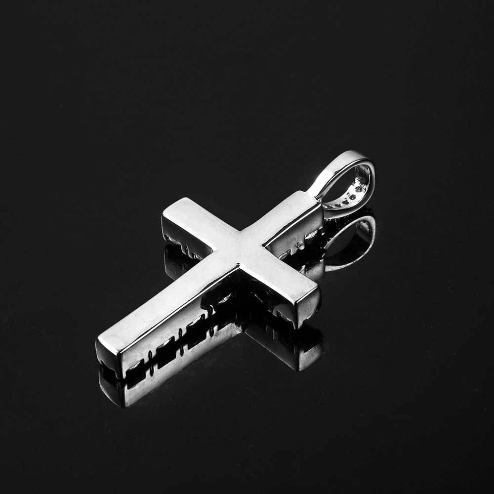 Hip Hop Retro Large Cross Necklace Men's Pendant Cross-border Jewelry Zircon