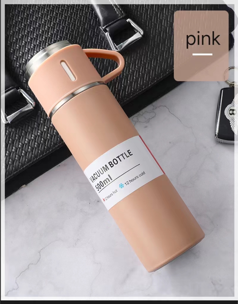 Pink minimalist fashion business insulated cup with long-lasting insulation, food grade high-end material insulated cup