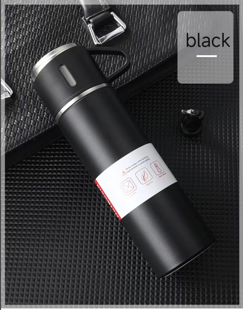 Black minimalist fashion business insulated cup with long-lasting insulation, food grade high-end material insulated cup