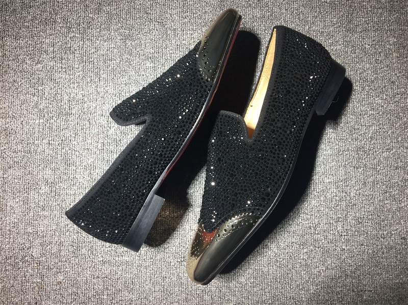 red bottoms for man Christian Louboutin Loafer Black Men Shoes
