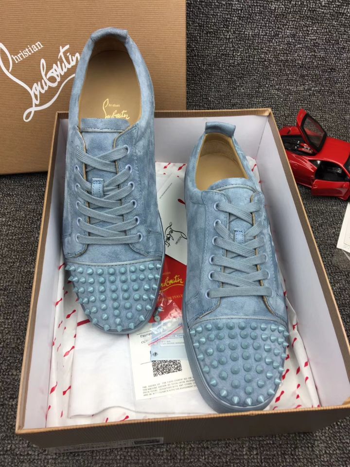 Christian Louboutin Sneaker Low Top Junior Toes With Strass Spikes Men Shoes