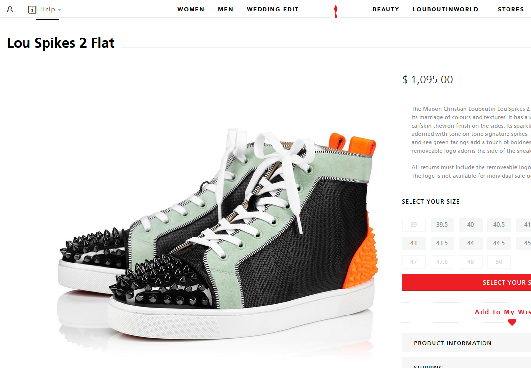 christian louboutin Louis Lou Spikes 2 Flat Shoes