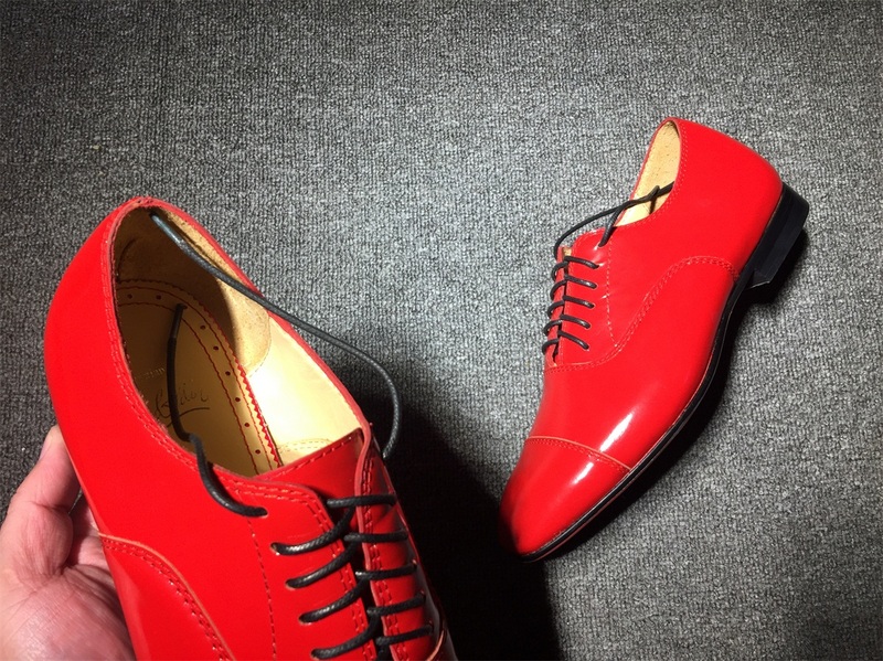 loafers for men Christian Louboutin Loafer Red Patent Leather Men Shoes