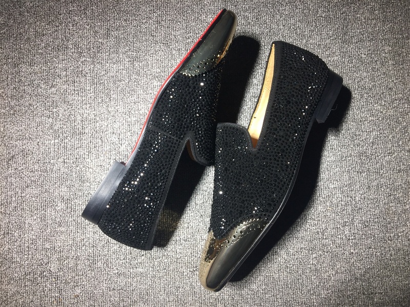 red bottoms for man Christian Louboutin Loafer Black Men Shoes