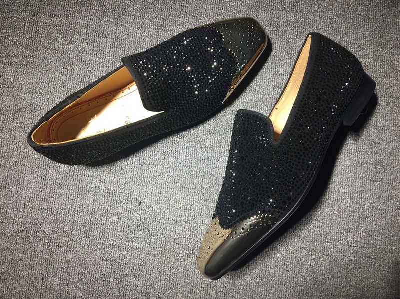 red bottoms for man Christian Louboutin Loafer Black Men Shoes