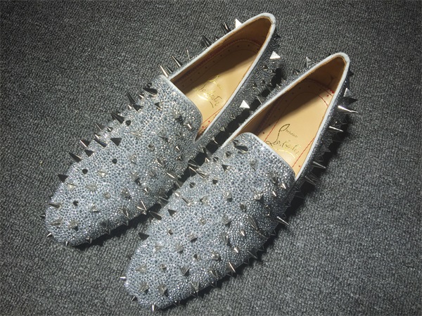 loafers for men Christian Louboutin Loafer Gold Spikes Men Shoes