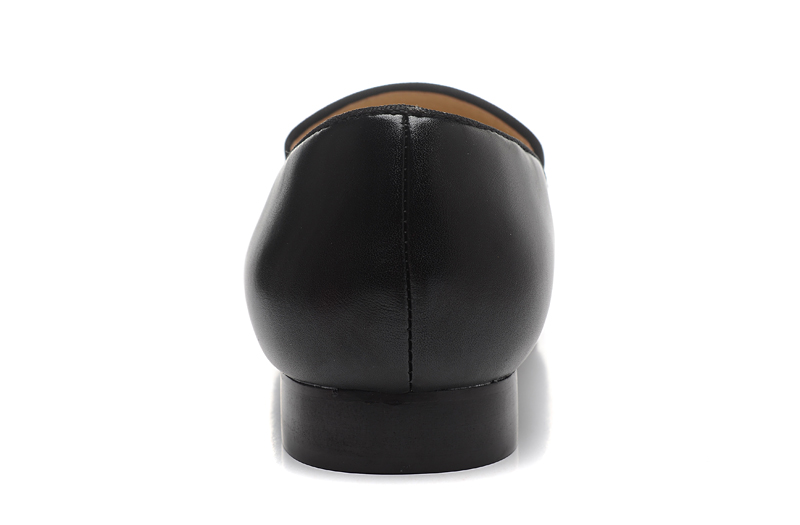 Christian Louboutin Black Leather Loafer Men Shoes