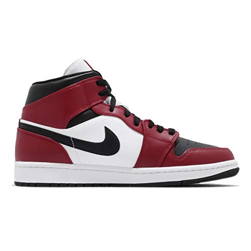 Nike Mens Air Jordan 1 Mid Chicago Black Toe Basketball Sneakers