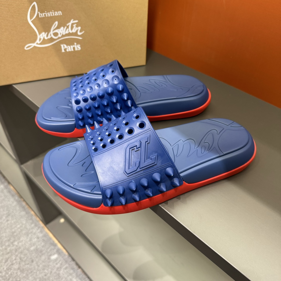 christian louboutin Take It Easy Mules - Rubber - Black - Men