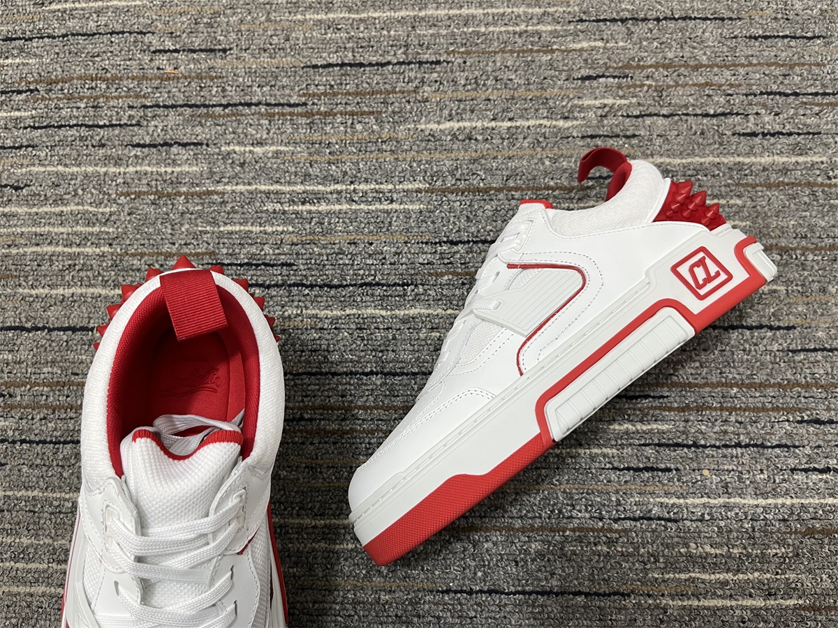 christian louboutin Astroloubi shoes Sneakers - Calf leather, suede and nappa leather - White - Men