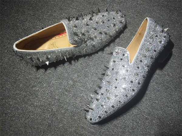 loafers for men Christian Louboutin Loafer Gold Spikes Men Shoes