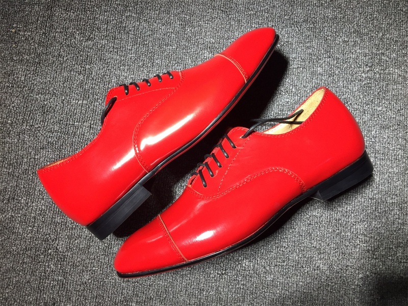 loafers for men Christian Louboutin Loafer Red Patent Leather Men Shoes