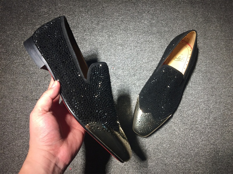red bottoms for man Christian Louboutin Loafer Black Men Shoes