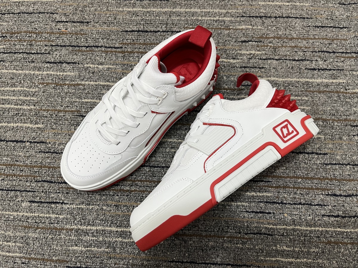 christian louboutin Astroloubi shoes Sneakers - Calf leather, suede and nappa leather - White - Men