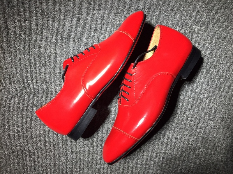 loafers for men Christian Louboutin Loafer Red Patent Leather Men Shoes