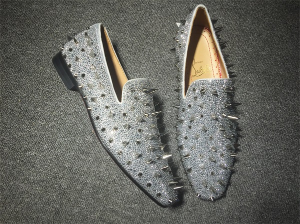 loafers for men Christian Louboutin Loafer Gold Spikes Men Shoes