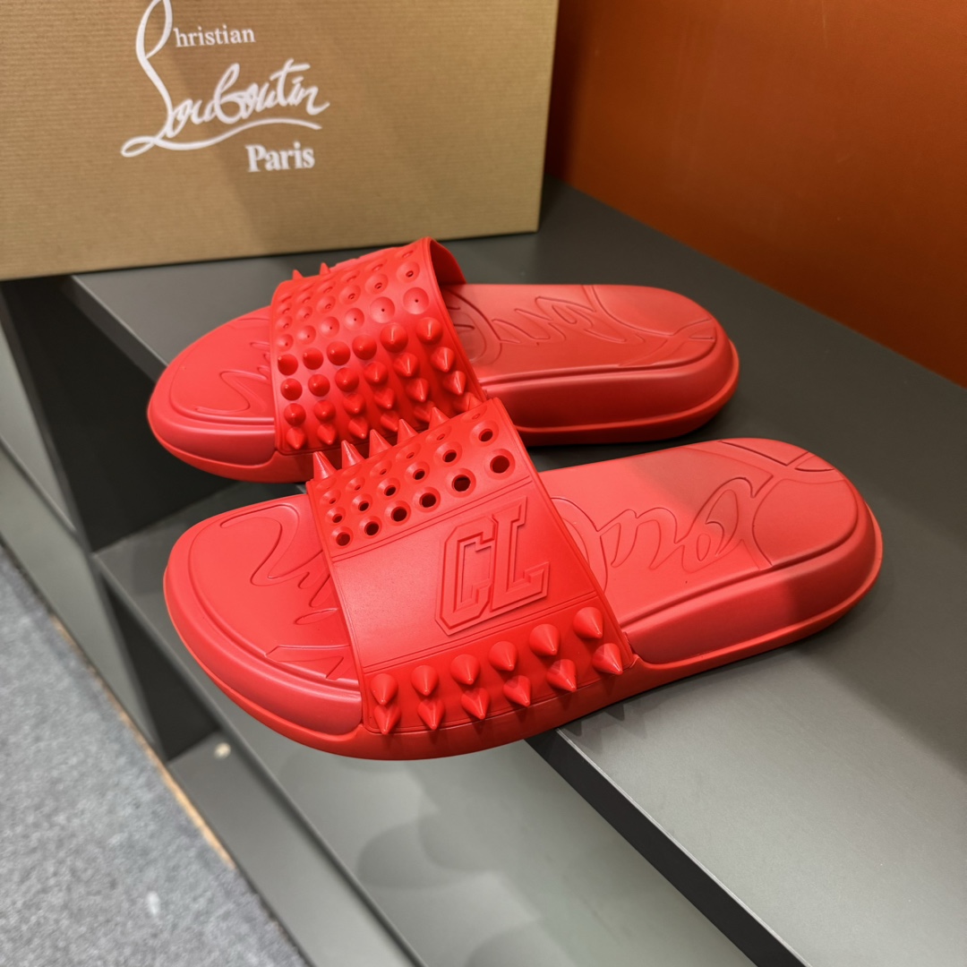 christian louboutin Take It Easy Mules - Rubber - Black - Men