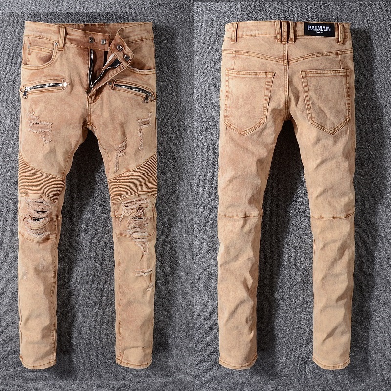 Balmain Jeans Discounts Sale MEN JEANS & TROUSERS BIKER-STYLE JEANS