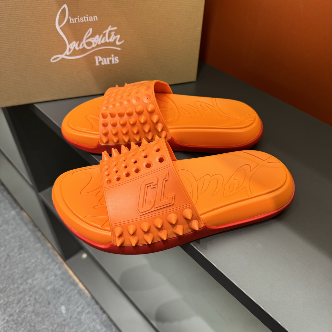christian louboutin Take It Easy Mules - Rubber - Black - Men