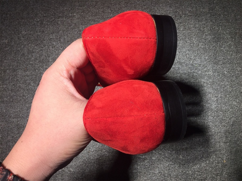 red bottoms male shoes Christian Louboutin Loafer Red Suede Men Shoes