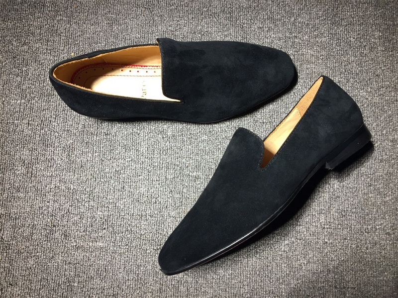 mens loboutin sneakers Christian Louboutin Loafer Black Suede Men Shoes
