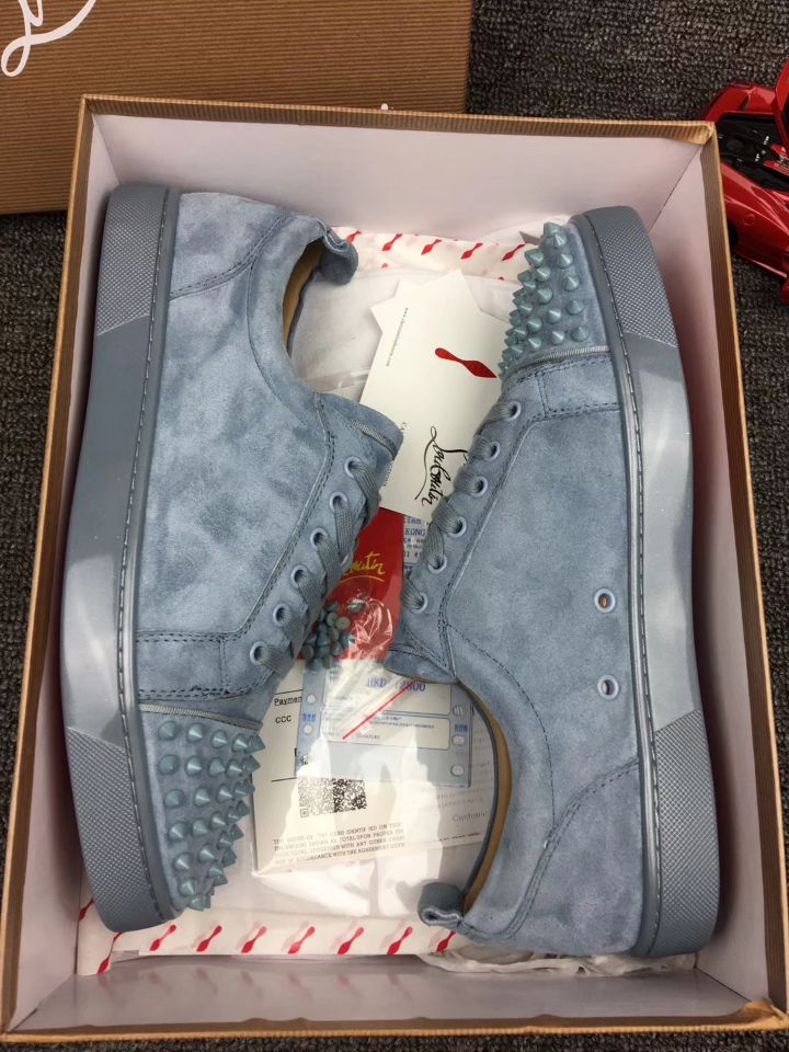Christian Louboutin Sneaker Low Top Junior Toes With Strass Spikes Men Shoes