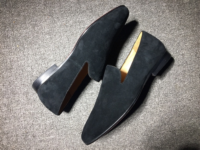 mens loboutin sneakers Christian Louboutin Loafer Black Suede Men Shoes