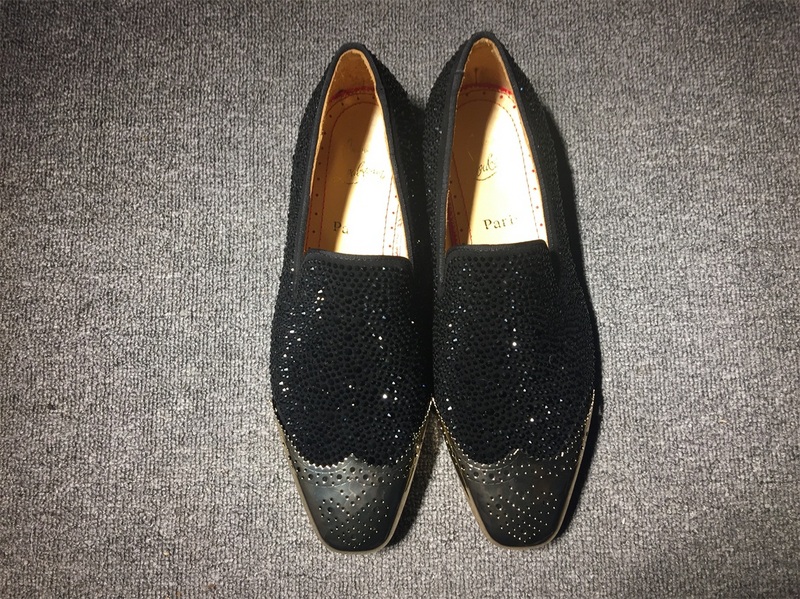 red bottoms for man Christian Louboutin Loafer Black Men Shoes