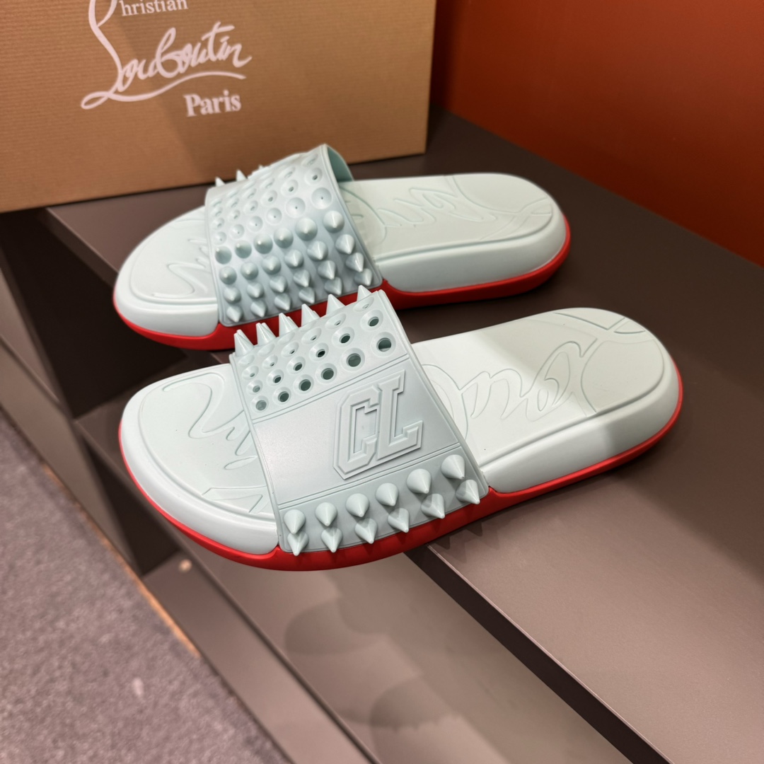 christian louboutin Take It Easy Mules - Rubber - Black - Men