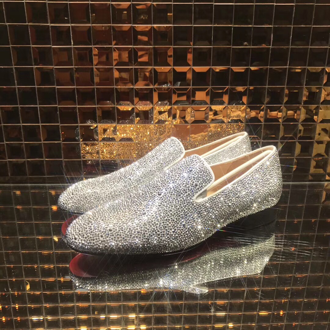 louboutins men Christian Louboutin Loafer strass Men Shoes