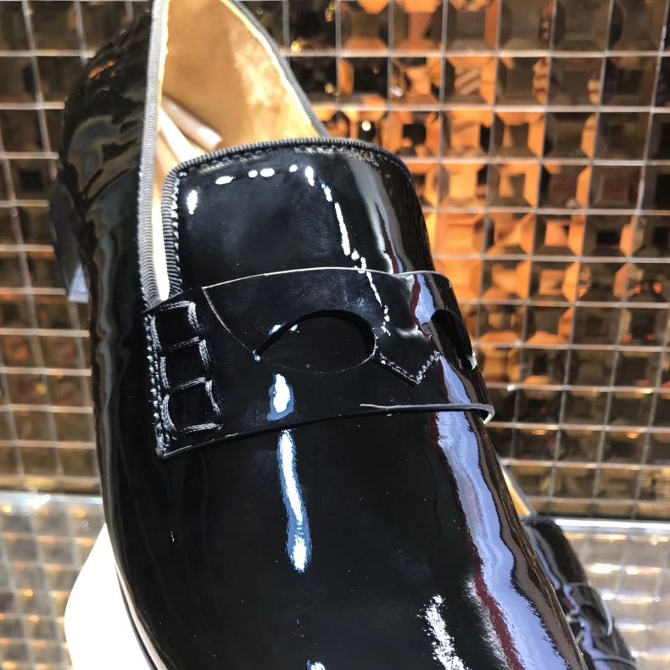 louboutins men Christian Louboutin Patent Loafer Men Shoes