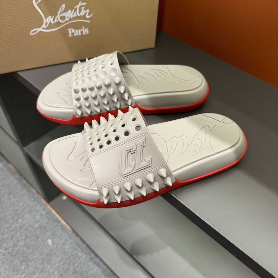 christian louboutin Take It Easy Mules - Rubber - Black - Men