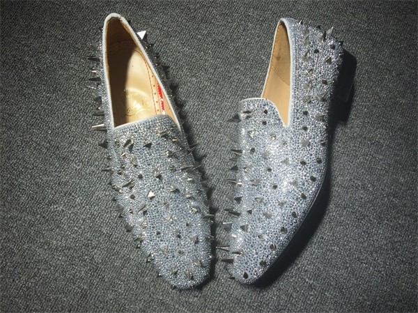 loafers for men Christian Louboutin Loafer Gold Spikes Men Shoes