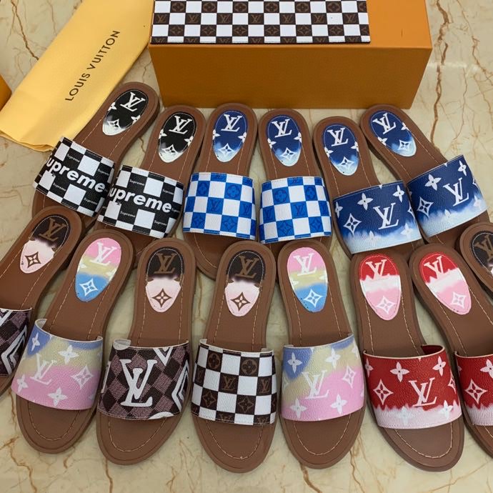 lv women slipper