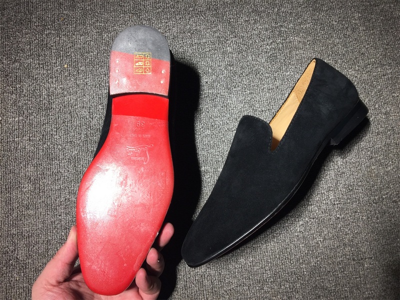 mens loboutin sneakers Christian Louboutin Loafer Black Suede Men Shoes
