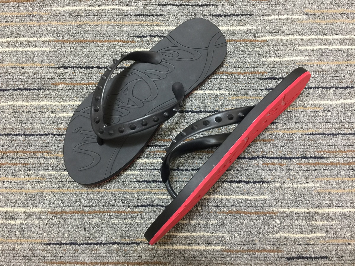 christian louboutin Loubi Flip Flat Shoes
