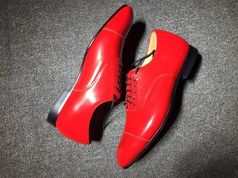 loafers for men Christian Louboutin Loafer Red Patent Leather Men Shoes